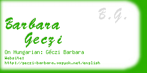 barbara geczi business card